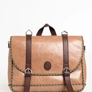Beige Leather Briefcase